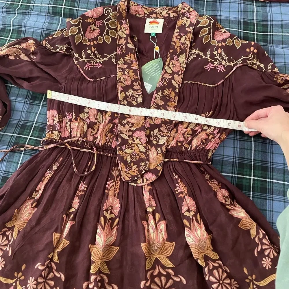 NWT Farm Rio Bella Mini Dress Women Size M(MSRP$260) - Picture 15 of 16